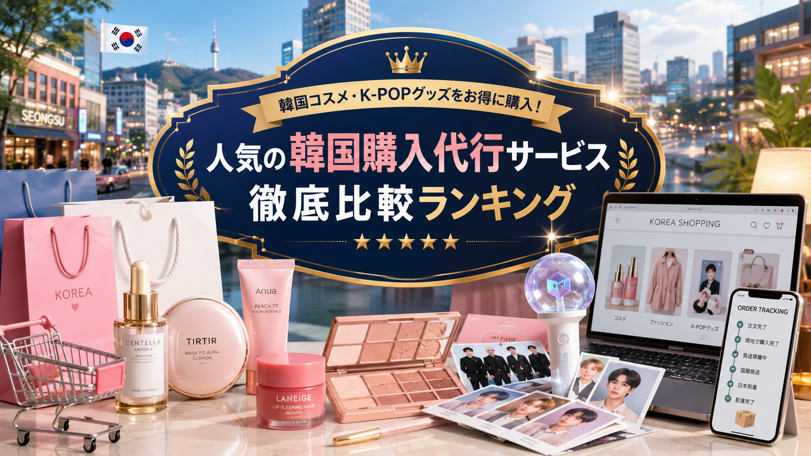 韓国コスメ・K-POPグッズをお得に購入！人気の韓国購入代行サービス徹底比較ランキング