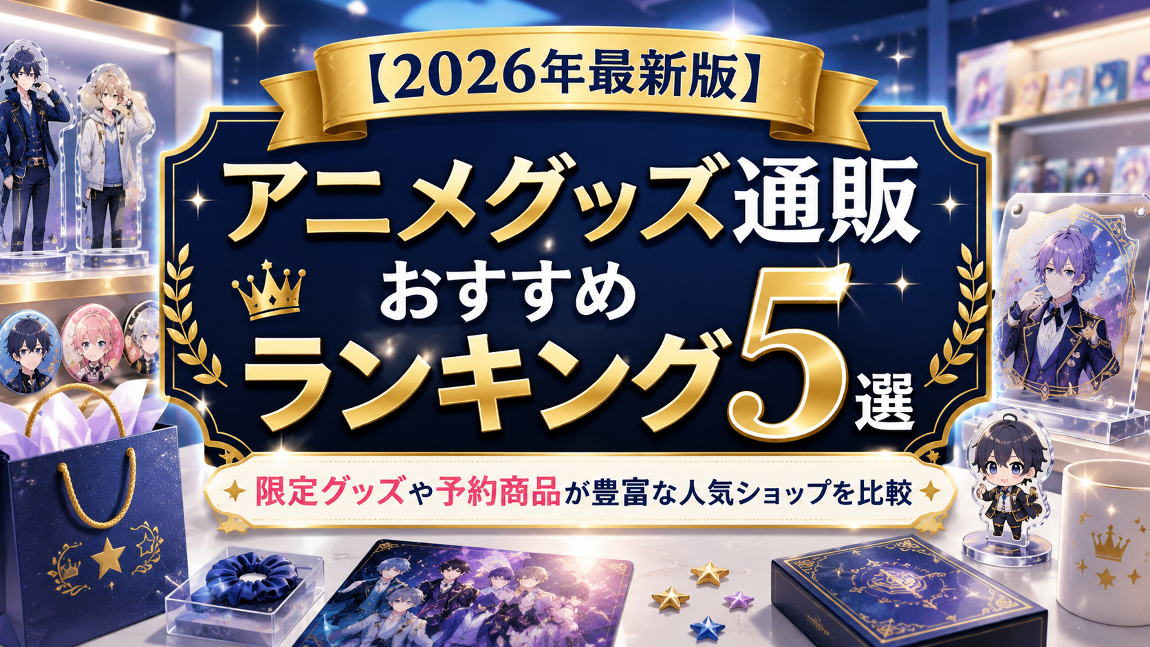 【2026年最新版】アニメグッズ通販おすすめランキング5選!限定グッズや予約商品が豊富な人気ショップを比較